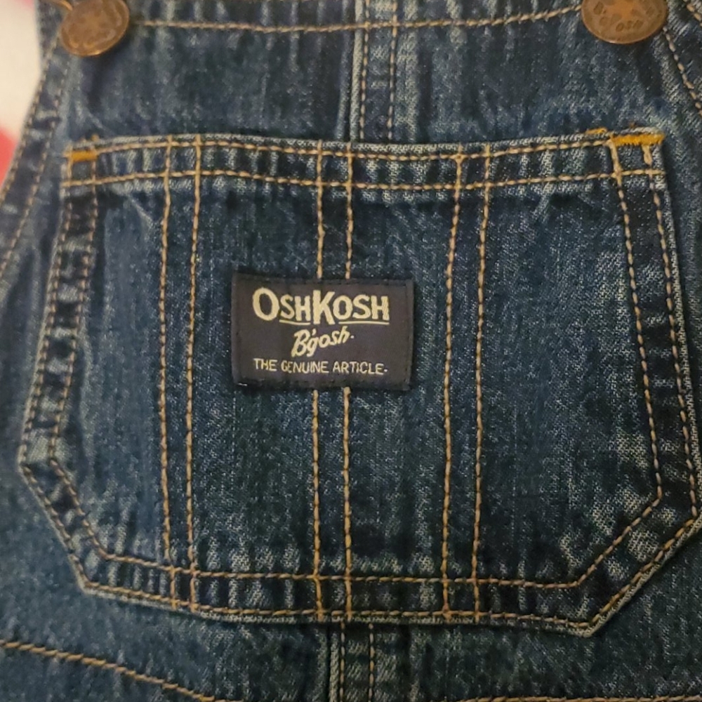 OshKosh B'gosh Dark Denim Carpenter Overalls - Picture 3 of 8
